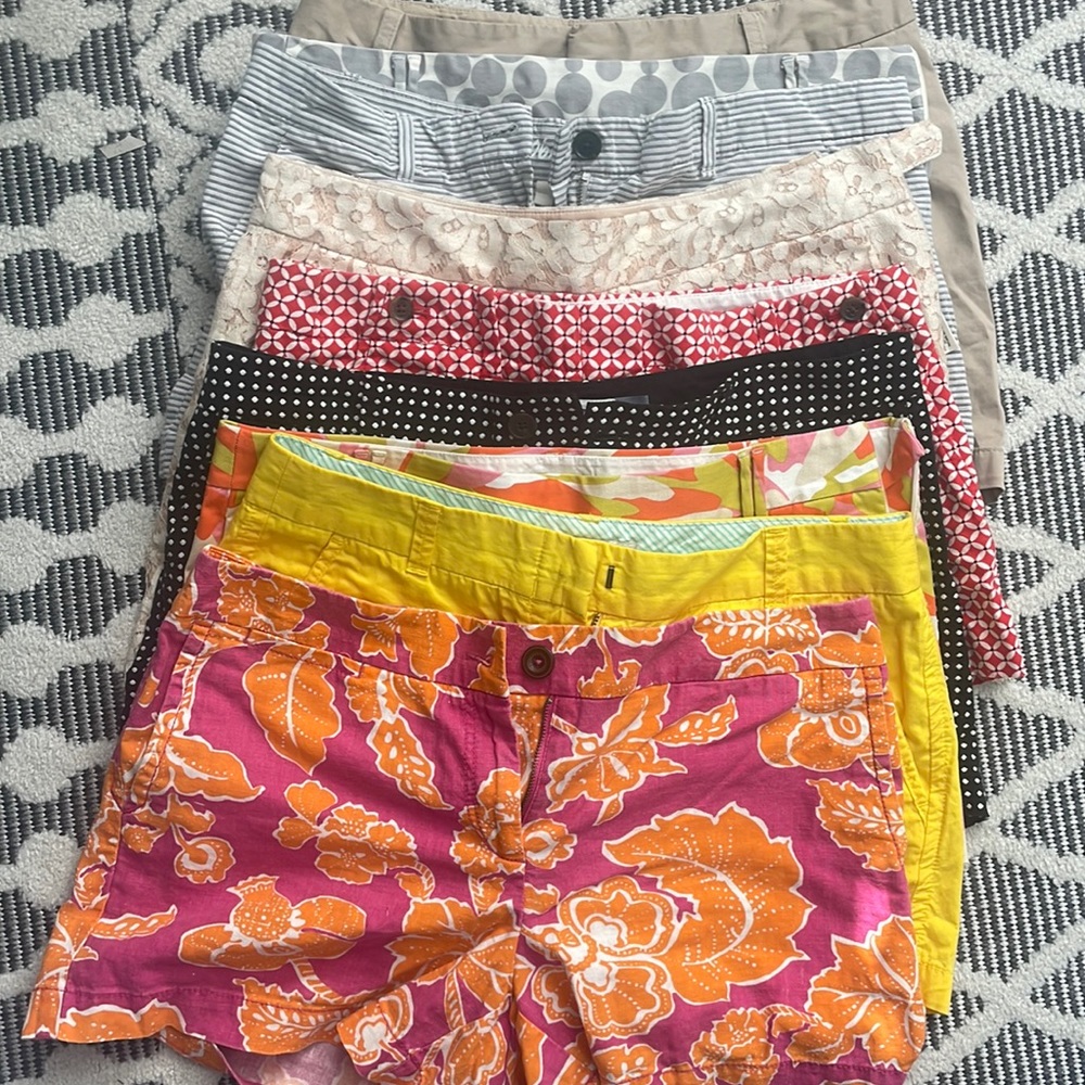 Size 6 Shorts lot- J Crew, Gap, Anthro lace
